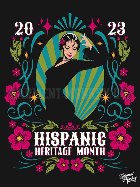 Latina Heritage Month, Latino Poster Design, Mexican Graphic Design Poster, Latina Graphic Design, Hispanic Heritage Month Graphic Design, Latino Heritage Month Art, Latino Poster, Hispanic Heritage Month Art, Hispanic History Month