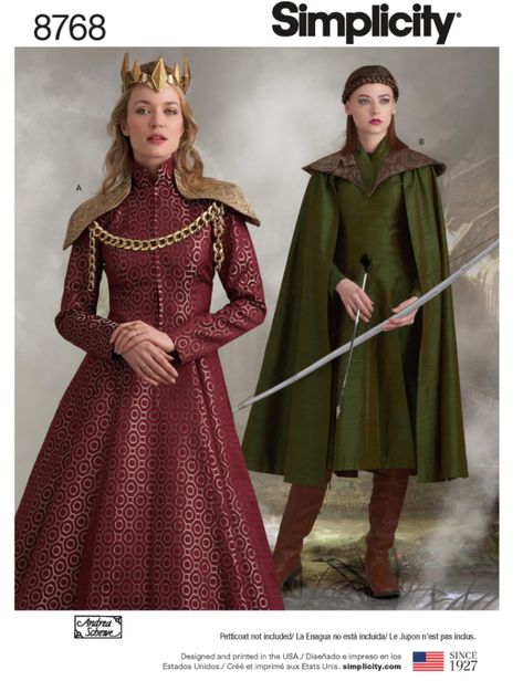 Pattern Roundup: Halloween Costumes 2019 - Game of Thrones Cloak Dress, Medieval Costumes, Medieval Cosplay, Cape Costume, Costume Sewing Patterns, Medieval Costume, Costume Patterns, Medieval Dress, Miss Dress