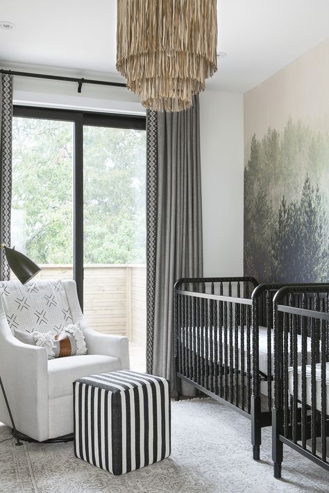 Rushton – Collective Studio Black Crib, Spacious Sofa, Nursery Trends, Rustic Dining Room, Nursery Baby Room, Black And White Decor, Convertible Crib, Gender Neutral Nursery, Project Nursery