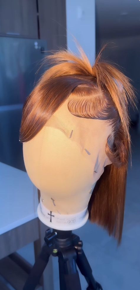 Ponytail Swoop, Half Up Half Down Short Hair, Highlight Bob, Diy Hair Wig, Barbie Ponytail, Cute Bob Hairstyles, Sleek Ponytail Hairstyles, Blonde Bob Wig, Frontal Wig Hairstyles