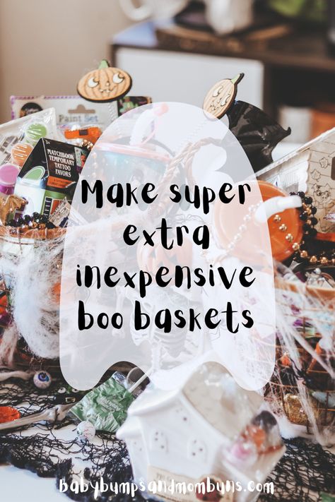 Diy Boo Basket, Boo Basket Ideas, Tradition Ideas, Boo Gift, Boo Baskets, Spooky Candy, Halloween Gift Baskets, Boo Boo Bags, Spooky Snacks