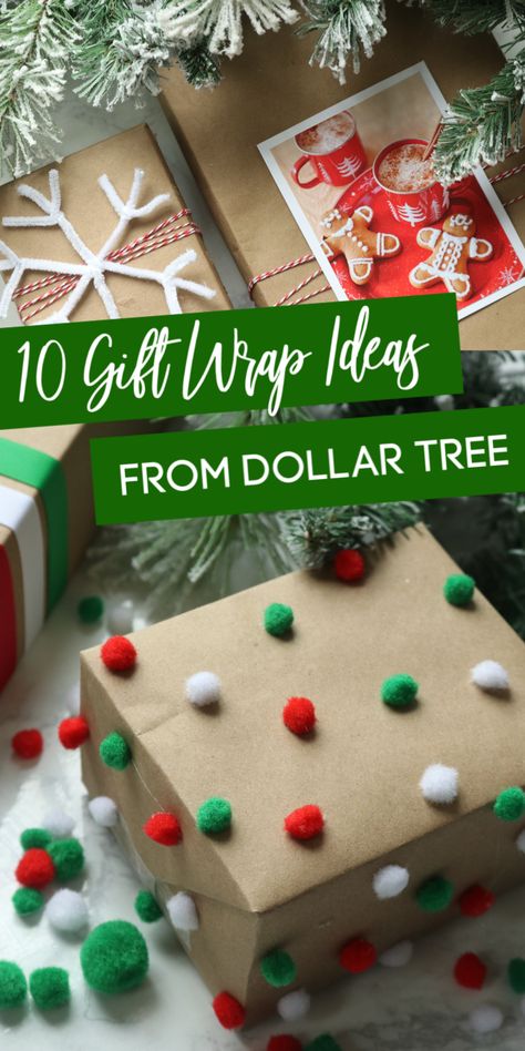 Dollar Tree Gift Wrapping Ideas for Christmas - Passion For Savings Gift Wrapping Ideas For Christmas, Wrapping Ideas For Christmas, Christmas Gift Ideas For Kids, Christmas Wrapping Diy, Dollar Tree Gifts, Kids Gift Baskets, Christmas Gift Packaging, Gift Ideas For Kids, Cheap Christmas Gifts