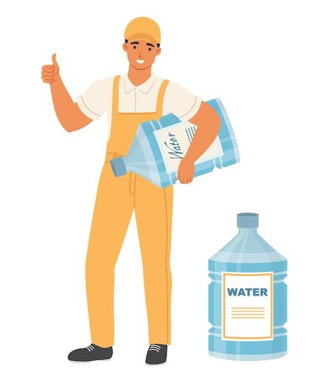 Vector water delivery fast service man w... | Premium Vector #Freepik #vector #carry #delivery #water-delivery #deliver Water Delivery Service, Hiring Poster, Water Delivery, About Water, Video New, Premium Vector, Water, Quick Saves