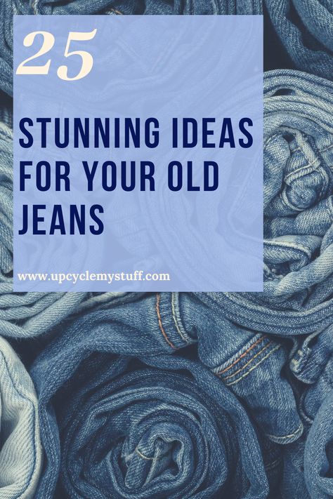 Recycler Diy, Upcycled Denim Diy, Återvinna Jeans, Jeans Upcycle, Diy Old Jeans, Upcycle Crafts Diy, Jean Quilt, Denim Crafts Diy, Upcycling Projects