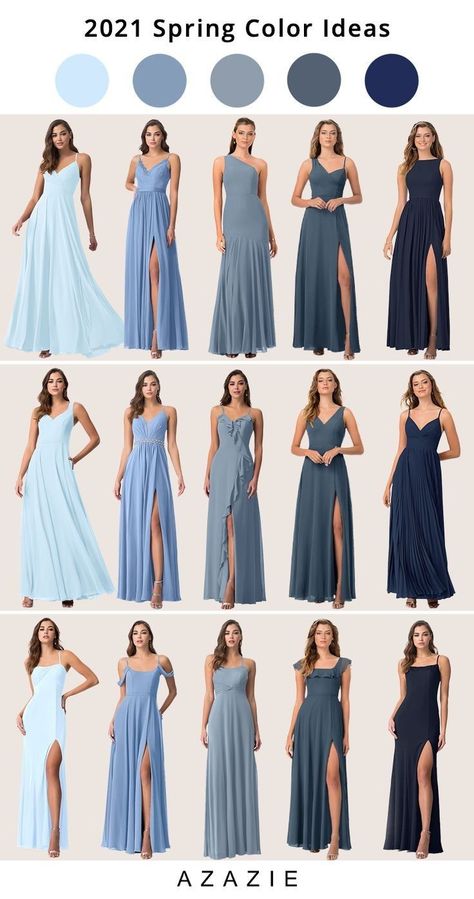 Dusty Blue Bridesmaid, Natural Make Up Looks, Quince Dresses Pink, Dusty Blue Bridesmaid Dresses, Gowns Dresses Elegant, Bridesmaid Dress Styles, Natural Make Up, Bridesmaid Dress Colors, Make Up Looks