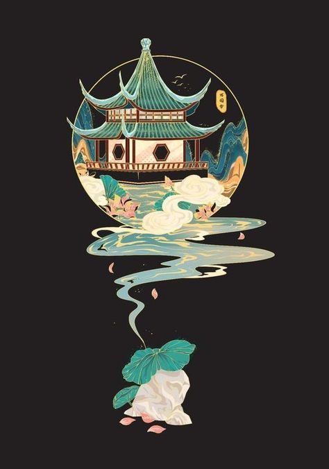 Wallpaper Diy, Chinese Folk Art, 달력 디자인, Chinese Illustration, Illustration Anime, Artwork Wallpaper, Chinese Art Painting, Chinese Architecture, Anime Artwork Wallpaper