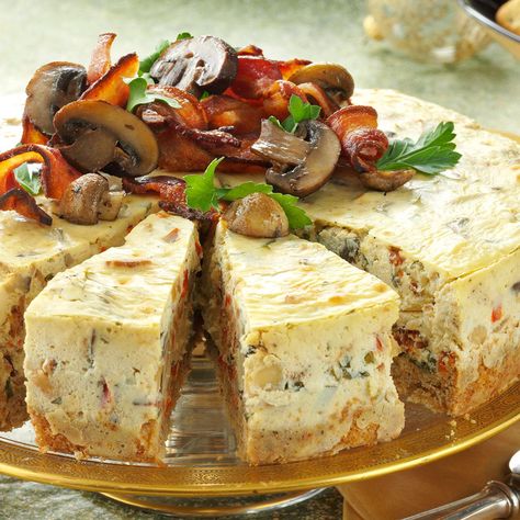 Bacon Cheesecake, Savory Cheesecake, Savory Cheese, Cheesecake Recipe, Dish Recipes, Cheesecake Recipes, Food Items, Appetizer Snacks, Quiche