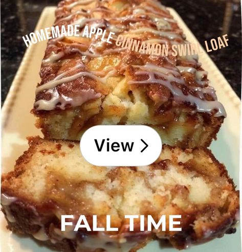 Lemon8 · Fall in a slice! 🍁🍎 · @Karen Renee Mini Loaf Pan Cakes, Cinnamon Swirl Loaf, Loaf Pan Cakes, Apple Cinnamon Loaf, Holiday Breads, Apple Loaf, Cinnamon Loaf, Tube Cake Pan, Don't Sweat The Small Stuff