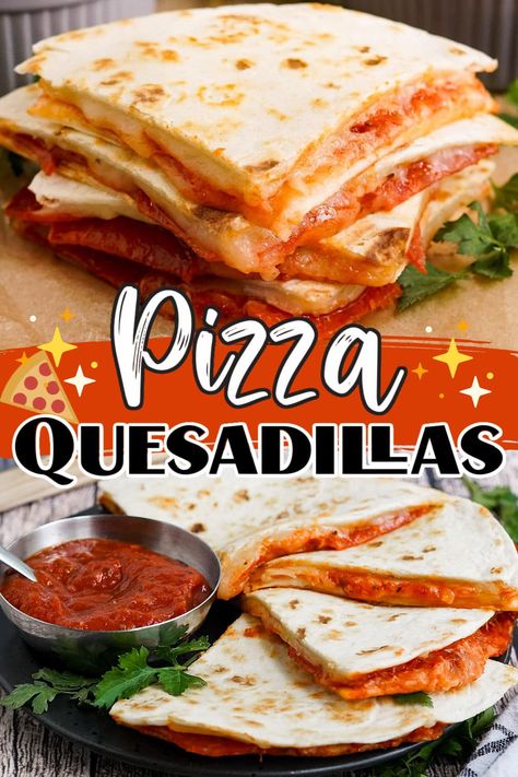 Easy Pizza Quesadilla Recipes, Crock Pot Quesadillas, Easy Pizza Quesadillas, Cheap Pizza Recipes, Quesadilla Pizza Recipes, Pizza Quesadillas Recipes, Italian Quesadilla Recipes, Easy Breakfast Quesadilla Recipes, Quick And Easy Dinner Recipes For Picky Eaters Kids