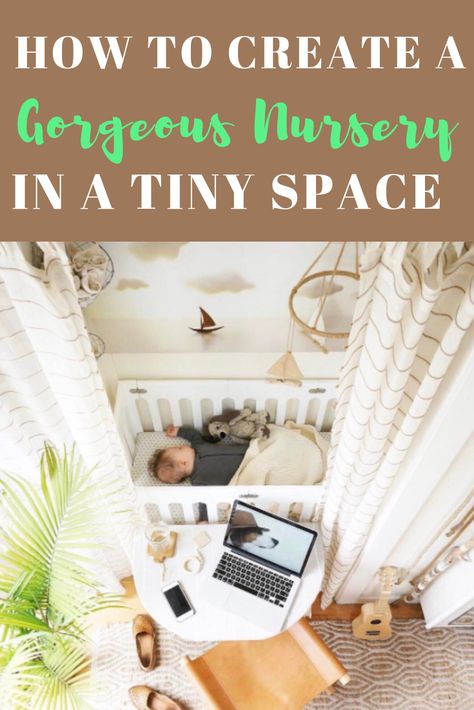 The 19 best small  nursery ideas including space saving ideas for a small nursery, creating a closet nursery, carving out a nook in your bedroom, ideas for a tiny home nursery or small nurseries in apartments. These spaces are small in size but huge in style.  #smallnursery #smallspacenursery   #nurserystorageideas #nursery #nurserystyle #chaylorandmads   #smallnurseryideas Removing Closet Doors, Removing Closet, Shared Baby Rooms, Small Baby Nursery, Small Nursery Ideas, Apartment Nursery, Baby Nook, Small Space Baby, Small Room Nursery