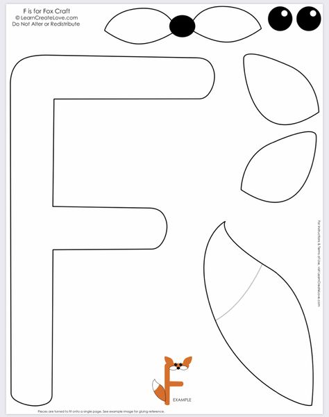 Letter F Fox Craft, F Is For Fox Preschool, F Is For Fox Craft, Letter F Ideas For Preschool, Letter Ff Crafts For Preschool, F Letter Craft Preschool, Letter F Activities For Toddlers, Letter F Worksheets Preschool, F Is For