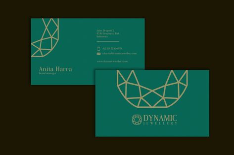 Jewellery Business Card Template PSD Jewellery Business Card, Business Card Minimal, Jewellery Minimal, Jewelry Business Card, Minimal Jewellery, Business Card Template Psd, Jewellery Business, Visiting Card, Minimal Prints