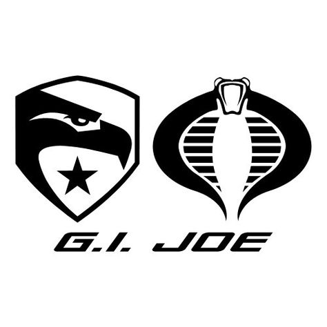 GI Joe vs. Cobra logos Cobra Logo Gi Joe, Gi Joe Tattoo, Gi Joe Logo, Ninja Tattoo, Ninja Logo, Cobra Tattoo, Comics Logo, American Cartoons