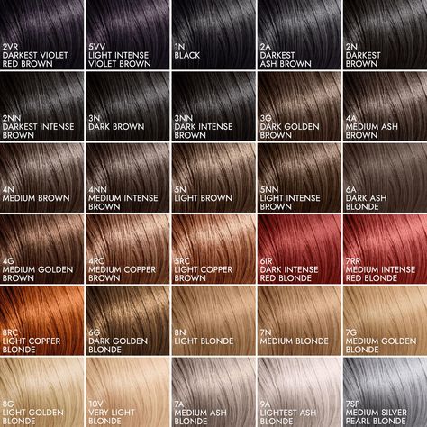 Hair Color Book Shades, Bond Hair Color, Different Types Of Black Hair Color, Light Hair Color Ideas For Black Hair, Brown Hair Color Swatches, Hair Color Swatches Shades, Sally Beauty Hair Color Formulas, Sally’s Hair Color, Shades Of Brown Hair Color Chart