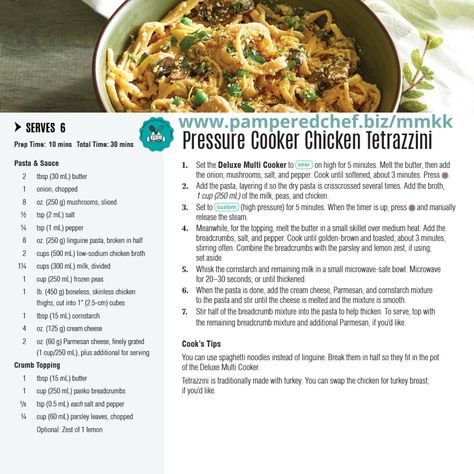 This pressure cooker chicken tetrazzini is comforting and much easier and quicker than a typical casserole.  #pressurecooker #chickentetrazzini #comfortfood #quickmeals #easyrecipe #feedingyourhungrysoul Quick Cooker Recipes, Chicken Pressure Cooker, Pressure Cooker Recipes Chicken, Multi Cooker Recipes, Pressure Cooker Recipe, Chicken Tetrazzini, Multi Cooker, Pampered Chef Recipes, Pressure Cooker Chicken