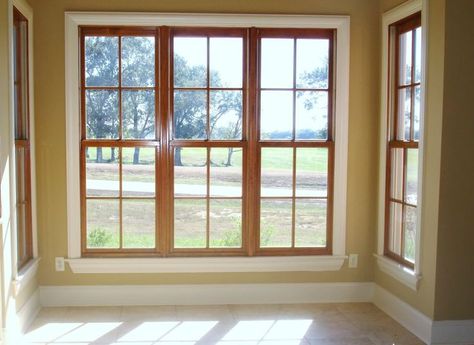 White trim w wood window Paint For Home Interior, Window Interior, Cream Interior, Home Interior Design Ideas, Wood Window, Interior Wall Paint, Wood Trim, Interior Wall, Light Oak