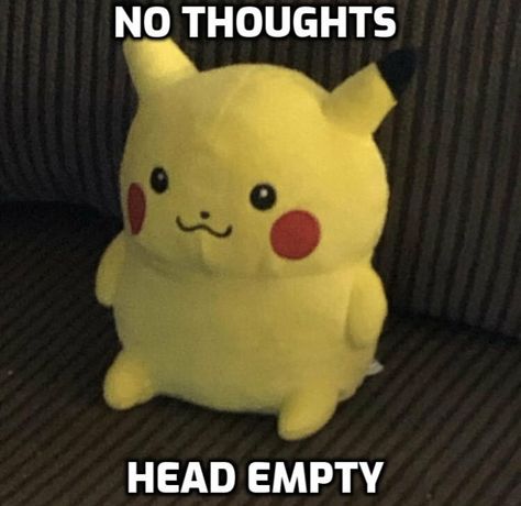 No Thoughts Head Empty, No Thoughts, Chicken Nuggets, Reaction Pictures, Pikachu, Cool Art, Funny Pictures, I Hope, Memes