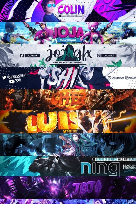 WHAT WE OFFER? : #YOUTUBE #BANNER #TWITCH #HEADER #TWITTER HEADER #FACEBOOK #COVER #ANIME BANNER #GAMING BANNER #YOUTUBE #THUMBNAIL #AD #DESIGN Youtube Gaming Banner, Banner Logo, Youtube Banner Backgrounds, Youtube Banner Design, Youtube Banner Template, First Youtube Video Ideas, Header Design, Youtube Design, Gaming Banner