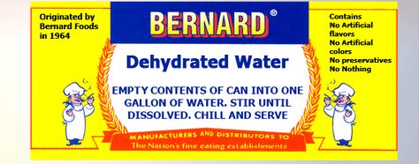 dehydated water printable Survival Pantry, Dehydrated Water, Mopping Floors, Dry Martini, Dry Humor, Home Canning, Gallon Of Water, Tin Cans, Disaster Preparedness