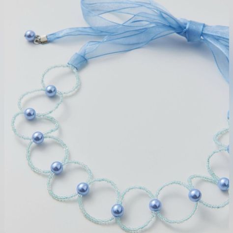 Urban Outfitters Necklace, Beaded Ribbon, Ribbon Choker Necklace, Key Charm Necklace, Pastel Necklace, Sun And Moon Necklace, Star And Moon Necklace, Ribbon Choker, Urban Outfitters Jewelry