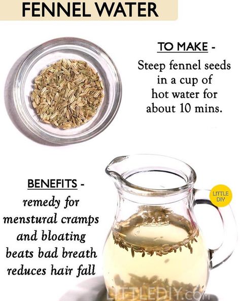 Best Tips And Hacks on Instagram: “FENNEL WATER -  Take 1 teaspoon of dried Fennel Seeds in a cup and pour hot water over it. Cover and let it rest for 5-10 minutes. Strain…” Fennel Water, Water Remedies, Benefits Of Fennel, Best Hair Conditioner, Fennel Tea, Seeds Benefits, Mint Water, Alkaline Diet, Alkaline Water