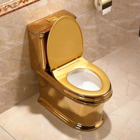 #mynbathware #luxurybathroom #goldentoilet #washbasingold #goldbasin #marbledesign Chinese Toilet, Golden Toilet, Heated Toilet Seat, Gold Toilet, Luxury Toilet, Bidet Attachment, Kohler Toilet, Smart Bed, Elongated Toilet Seat