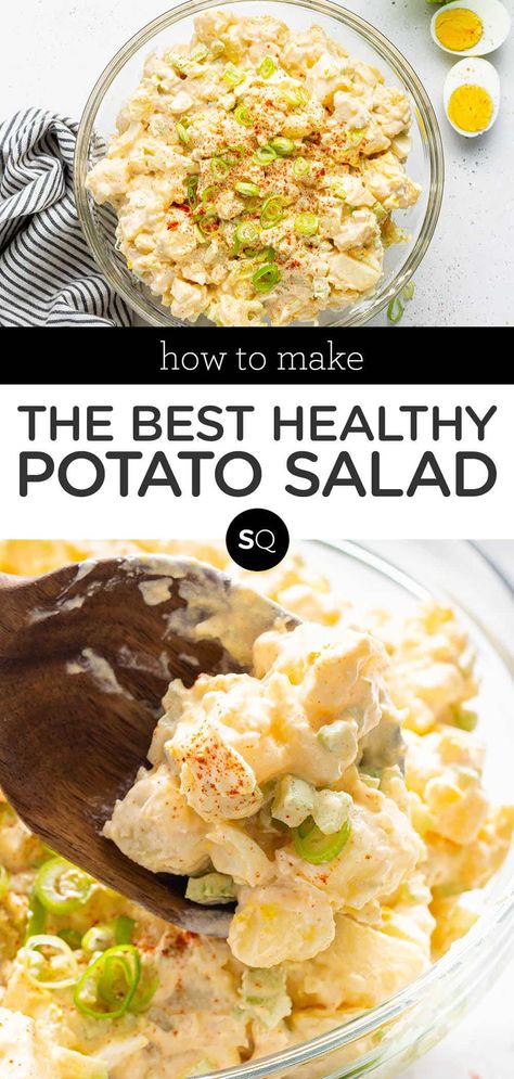 Potato Salad With Yogurt, Yogurt Potato Salad, Gluten Free Potato Salad, Traditional Potato Salad Recipe, Healthy Potato Salad, Healthy Potato Salad Recipe, Traditional Potato Salad, Egg Salad Recipe Healthy, Healthy Potato