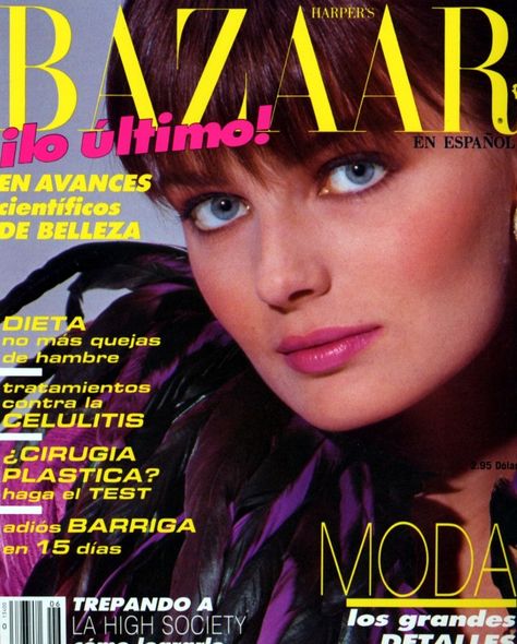 Paulina Porizkova covers Bazaar Magazine Carol Alt, Victoria Principal, Paulina Porizkova, Harpers Bazaar Magazine, Original Supermodels, Fashion Magazine Cover, Boy George, Vogue Covers, Holiday Makeup