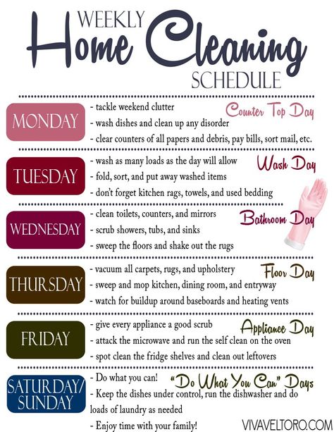 Notesbog Design, Organizational Printables, Routine Printable, Cleaning Schedule Printable, Clean House Schedule, Weekly Cleaning Schedule, House Cleaning Checklist, Weekly Cleaning, Household Cleaning Tips