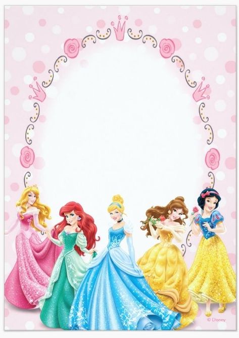 Disney princess invitations template