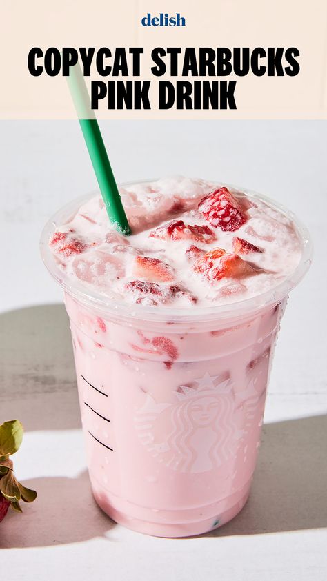 Tazo Passion Tea, Starbucks Pink Drink Recipe, The New Barbie Movie, Starbucks Pink Drink, Pink Drink Recipes, Strawberry Pop Tart, Frosted Lemonade, Summer Drinks Alcohol, Party Drinks Alcohol