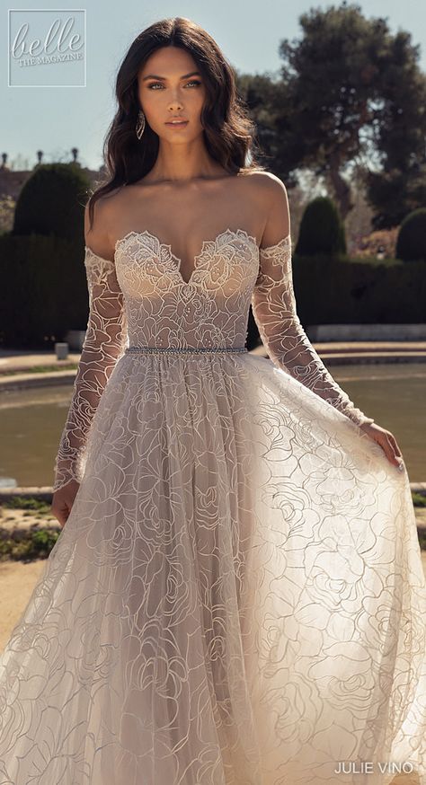 Edgy Wedding Dresses, Julie Vino Wedding Dress, Wedding Dresses 2022, Detached Sleeves, Edgy Wedding, Dresses 2022, Wedding Dresses 2018, Wedding Dresses 2020, Wedding Dress Chiffon