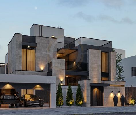 Rumah Moden, Home Designs Exterior, Hiasan Bilik Tidur, Eksterior Modern, Luxury Houses Mansions, تصميم للمنزل العصري, Modern House Facades, Modern Exterior House Designs, Architect Design House