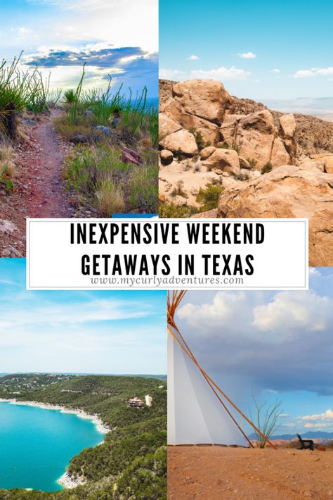 Inexpensive Weekend Getaways in Texas - My Curly Adventures Texas Road Trips Weekend Getaways, Weekend Trips In Texas, Cheap Weekend Getaways, Texas Getaways, Texas Vacation, Texas Adventure, Texas Things, Texas Vacations, Texas Places