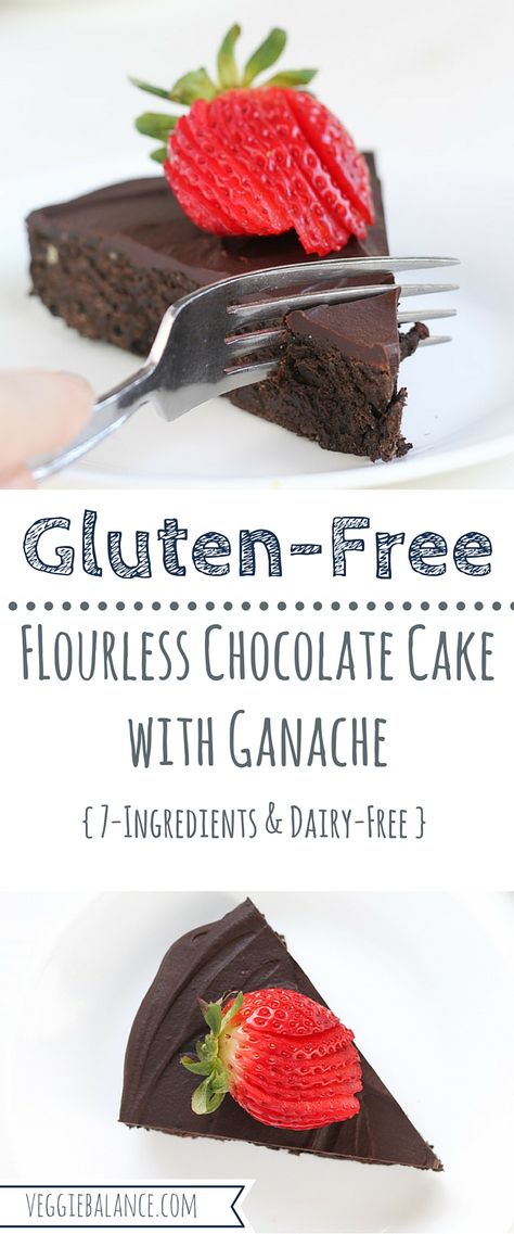 Flourless Chocolate Cake -Decadent, Fudgy Cake. Top it with a dairy-free chocolate ganache and it’s ready to impress.{Gluten-Free, Dairy-Free} Flourless Chocolate Cake Gluten Free, Best Flourless Chocolate Cake, Fudgy Cake, Flourless Chocolate Cake Recipe, Cookies Cupcake, Flourless Chocolate Cake, Dairy Free Cake, Flourless Chocolate Cakes, Gf Desserts