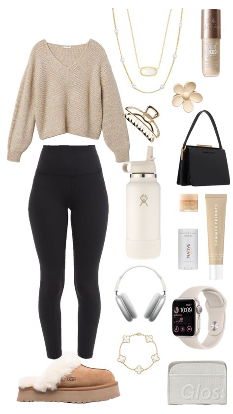 Outfit Inspo 7/50 #cream #beige #outfitinspo #outfit #winter #thanksgiving #fitinspo #fyp Church Camp Outfits, Preppy Outfits Aesthetic, Cream Outfits, Lounge Outfit, Trendy Outfits For Teens, Cute Lazy Day Outfits, Lazy Day Outfits, Camping Outfits, Cute Preppy Outfits