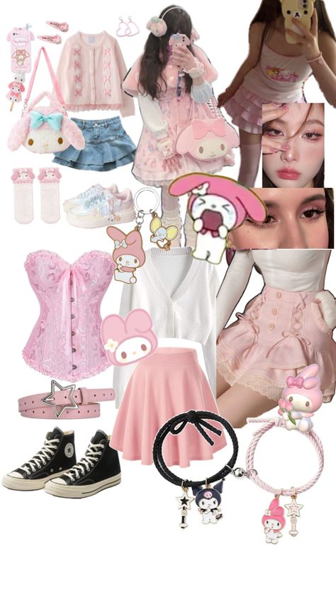 My Melody Costume Halloween, My Melody Costume, My Melody Halloween, Duo Costumes, Anime Halloween, Trendy Halloween Costumes, Spirit Week, Trendy Halloween, Anime Family