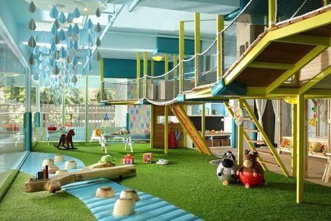 Indoor Playground Design, Indoor Playroom, Fantasy Play, Daycare Design, Kids Cafe, Kids Indoor Playground, Kindergarten Design, Indoor Kids, Indoor Play Areas