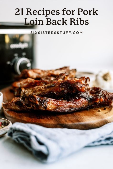 21 Recipes for Pork Loin Back Ribs Pork Loin Ribs Recipes, Recipes For Pork Loin, Loin Back Ribs, Pork Loin Back Ribs, Oven Pork Ribs, Babyback Ribs Recipe, Recipes For Pork, Baked Pork Loin, Baked Pork Ribs