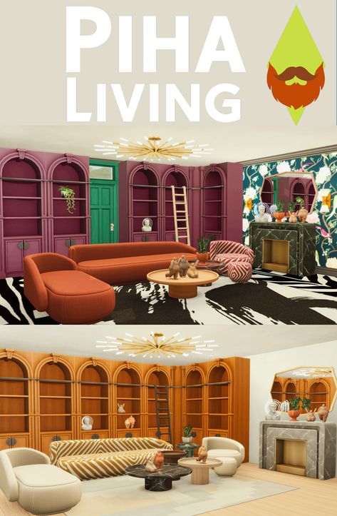 Piha Living | Kiwisim4 on Patreon Sims 4 Cc Screen Porch, Maxis Match Clutter Sims 4, 70s Sims 4 Cc Furniture, Sims 4 Unique Cc, Sims 4 70s Cc Furniture, Sims 4 Maximalist Cc, Sims 4 Cc Apartment Furniture, Sims 4 Living Room Ideas, 70s Apartment