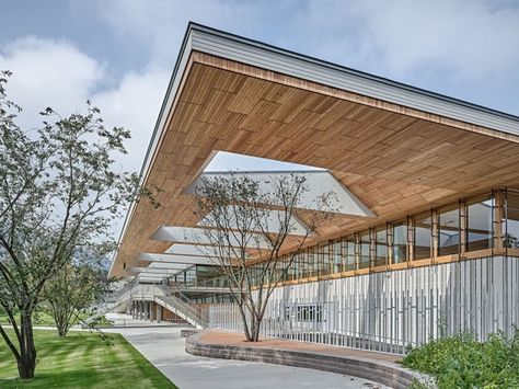 Heuried Sports Centre by EM2N in Zurich | Abitare Sports Centre, Steel Canopy, Sport Hall, Sports Complex, Diagram Architecture, Urban Farming, International School, Built Environment, Architecture Project