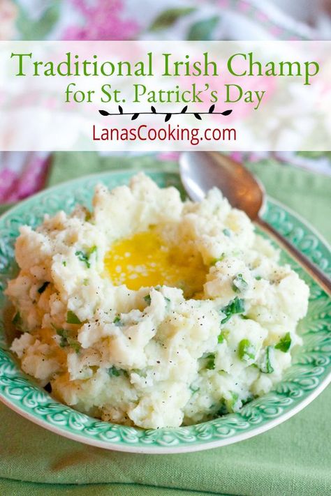 Champ - a St. Patrick's Day Recipe | Never Enough Thyme Irish Champ Recipe, Irish Dinner Recipes, Champ Recipe, Irish Dinner, Irish Recipes Authentic, Irish Cooking, Irish Recipes Traditional, Irish Dishes, Irish Cuisine