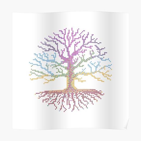 Chakra Tree, Graph Patterns, Crochet Stitches Video, Bead Patterns, Perler Bead, Macrame Patterns, And Dresses, Bead Weaving, Cross Stitch Pattern