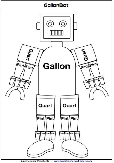 Use Mr. Gallon in your classroom to help your students learn about gallons, quarts, pints, and cups!  link:  http://www.superteacherworksheets.com/pz-gallon-man.html Gallon Man, Tutoring Ideas, Math Night, Math Measurement, Super Teacher, Math Vocabulary, Third Grade Math, Teacher Worksheets, Homeschool Math