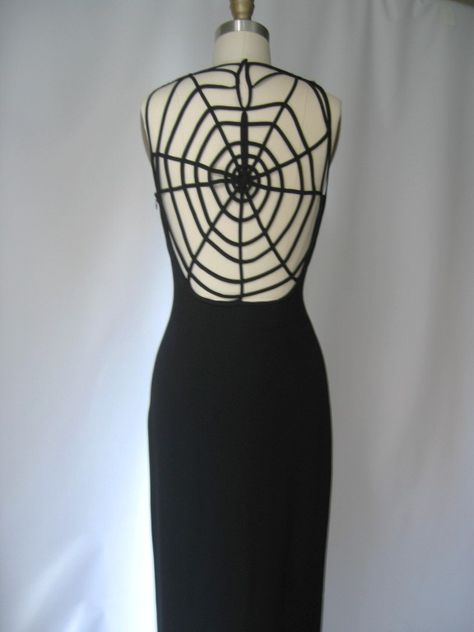 Spider Web Dress, Spider Dress, Web Dress, Spiderweb Dress, Outrageous Fashion, Spider Web Design, Vintage Goth, Halloween Fashion, Goth Outfits