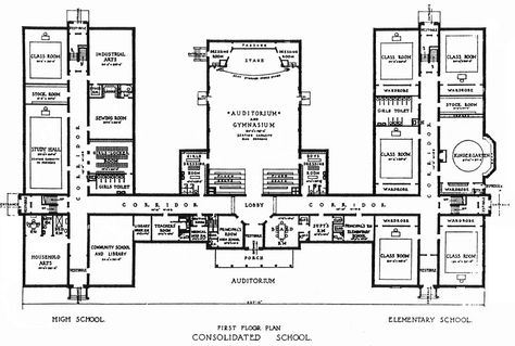 School Building Plans, Elementary School Architecture, School Floor Plan, High School Plan, School Floor, School Decal, School Building Design, Plan Floor, Concept Model