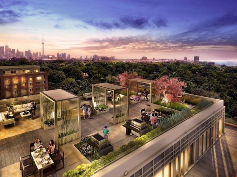 Rooftop Bar Design, Roof Landscape, Rooftop Restaurant Design, Roof Terrace Design, Terrasse Design, Tanaman Pot, Terrace Restaurant, Rooftop Terrace Design, Rooftop Design