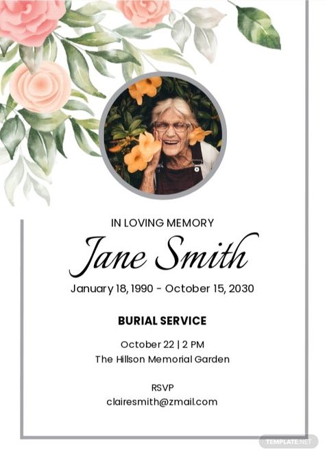 Eulogy Template, Memorial Garden, Program Template, Web Template Design, Templates Printable Free, Google Docs, In Loving Memory, Baby Cards, Microsoft Word