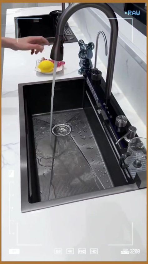 Sink Design Bathroom, Furniture Design Concept, Sink Decor Kitchen, Sink Decoration, Led Faucet, Kitchen Sink Caddy, Ceramic Kitchen Sinks, Sink Or Float, Best Kitchen Sinks