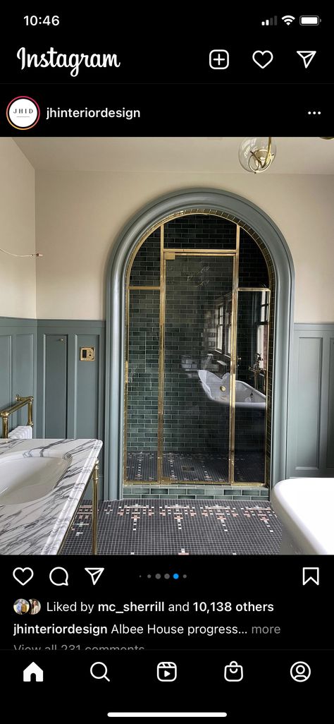 Art Deco Bathroom, Odds And Ends, Bathroom Renos, Bath Design, Dream House Decor, Beautiful Bathrooms, Dream Home Design, Bathroom Inspiration, Interior Design Inspiration